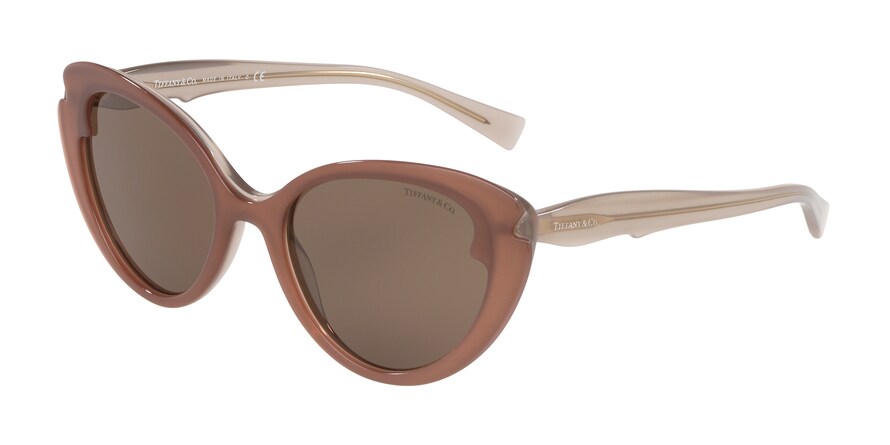 Tiffany TF4163F Cat Eye Sunglasses  82813G-OPAL SAND ON OPAL TAUPE 54-19-140 - Color Map bronze/copper