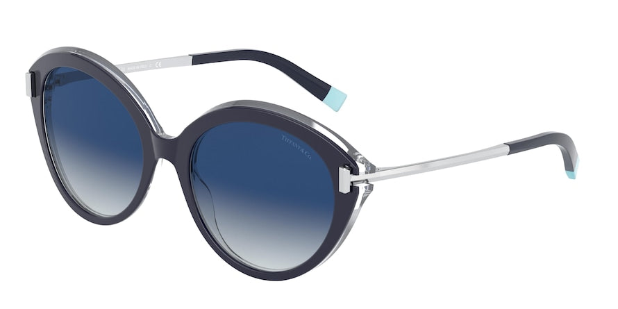 Tiffany TF4167 Round Sunglasses  83024L-BLUE/CRYSTAL 54-18-140 - Color Map blue