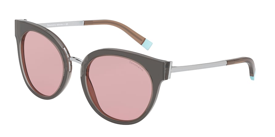 Tiffany TF4168F Round Sunglasses  8306F5-GREY/TRANSPARENT GREY 54-20-140 - Color Map grey