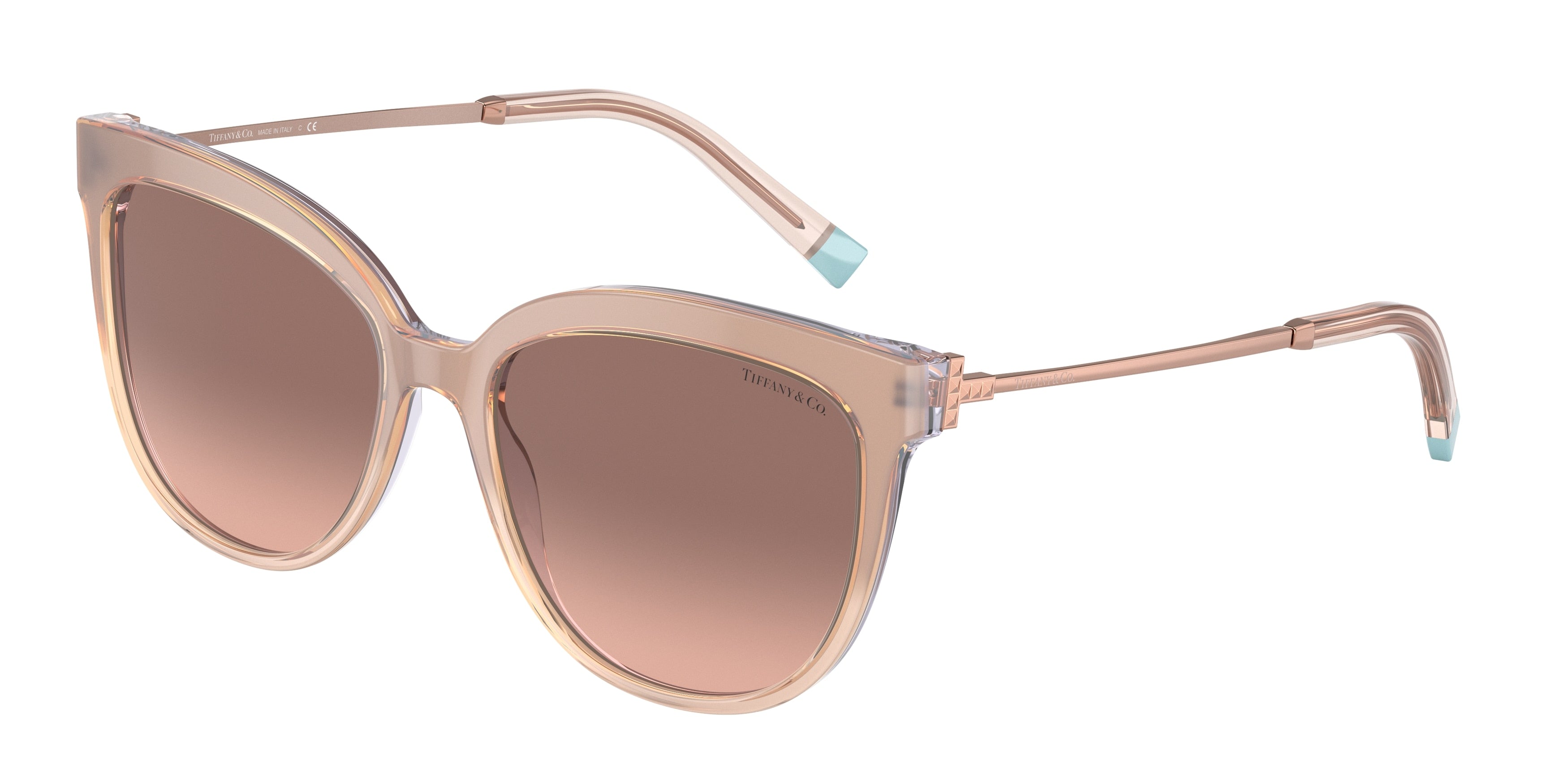 Tiffany TF4176F Cat Eye Sunglasses  833413-Milky Pink Gradient 55-140-17 - Color Map Pink