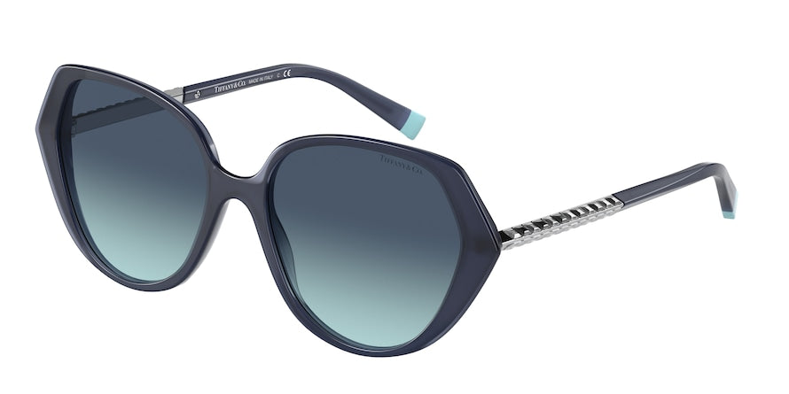 Tiffany TF4179BF Irregular Sunglasses  83159S-OPAL BLUE 55-17-140 - Color Map blue