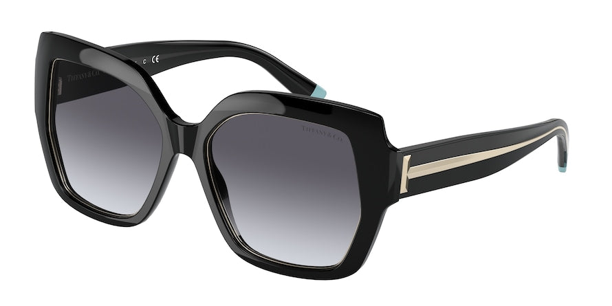 Tiffany TF4183F Square Sunglasses  80013C-BLACK 55-17-140 - Color Map black