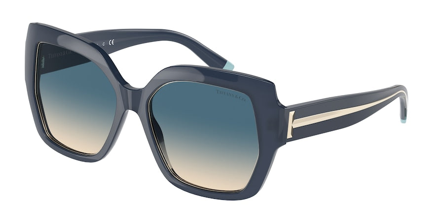 Tiffany TF4183F Square Sunglasses  83154M-OPAL BLUE 55-17-140 - Color Map blue