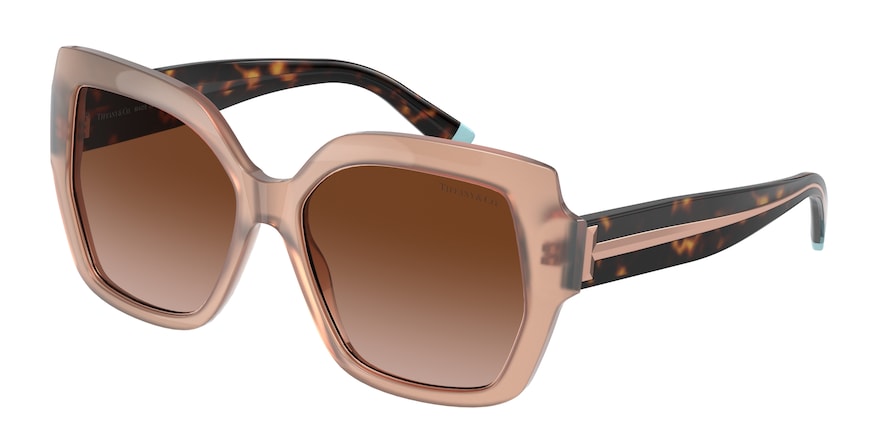 Tiffany TF4183 Square Sunglasses  82683B-OPAL NUDE 55-17-140 - Color Map light brown