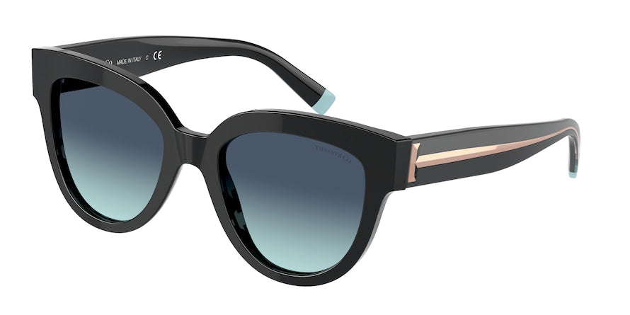 Tiffany TF4186F Cat Eye Sunglasses  80019S-BLACK 52-20-140 - Color Map black