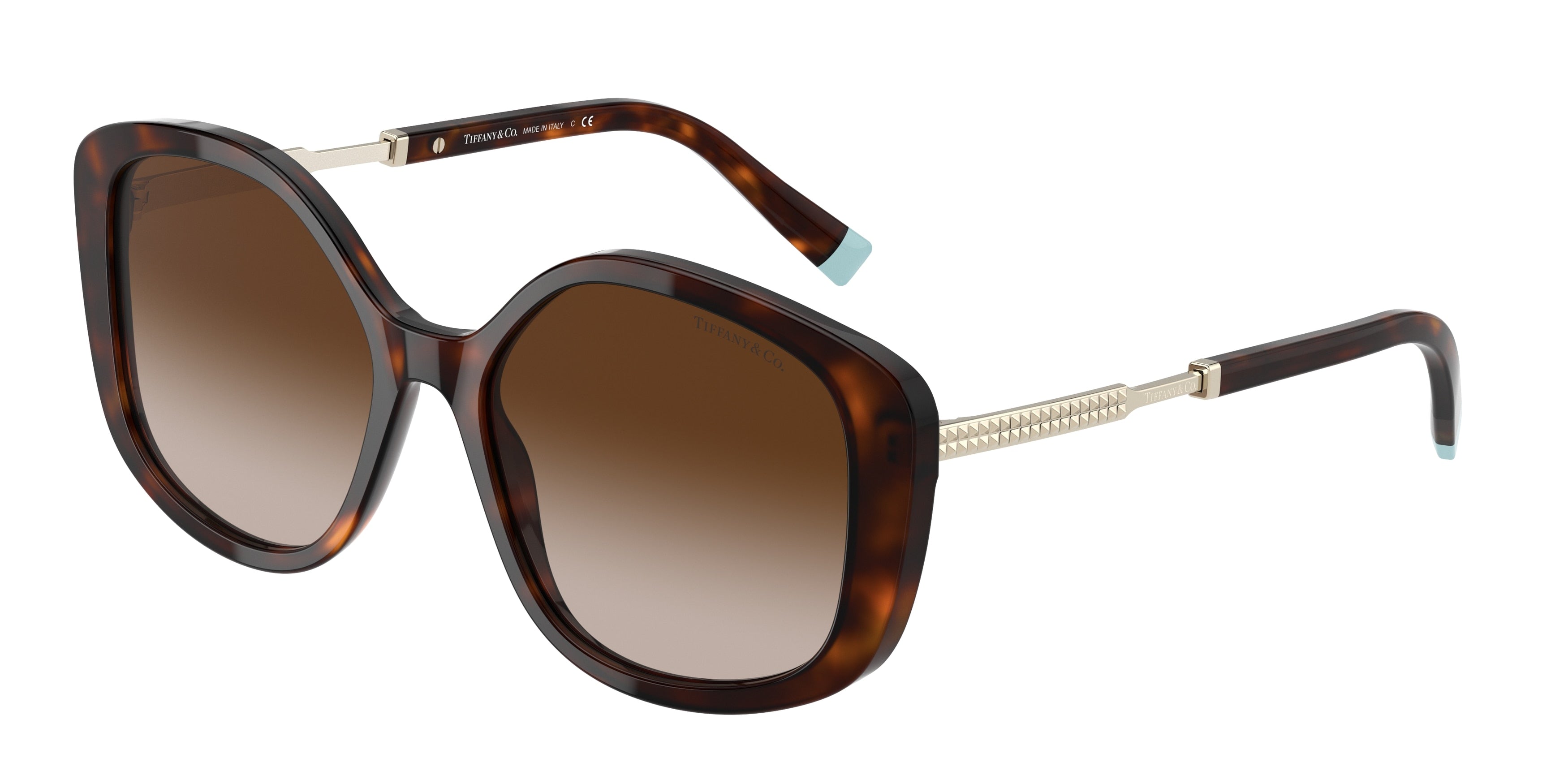 Tiffany TF4192 Irregular Sunglasses  80023B-Havana 54-145-17 - Color Map Tortoise