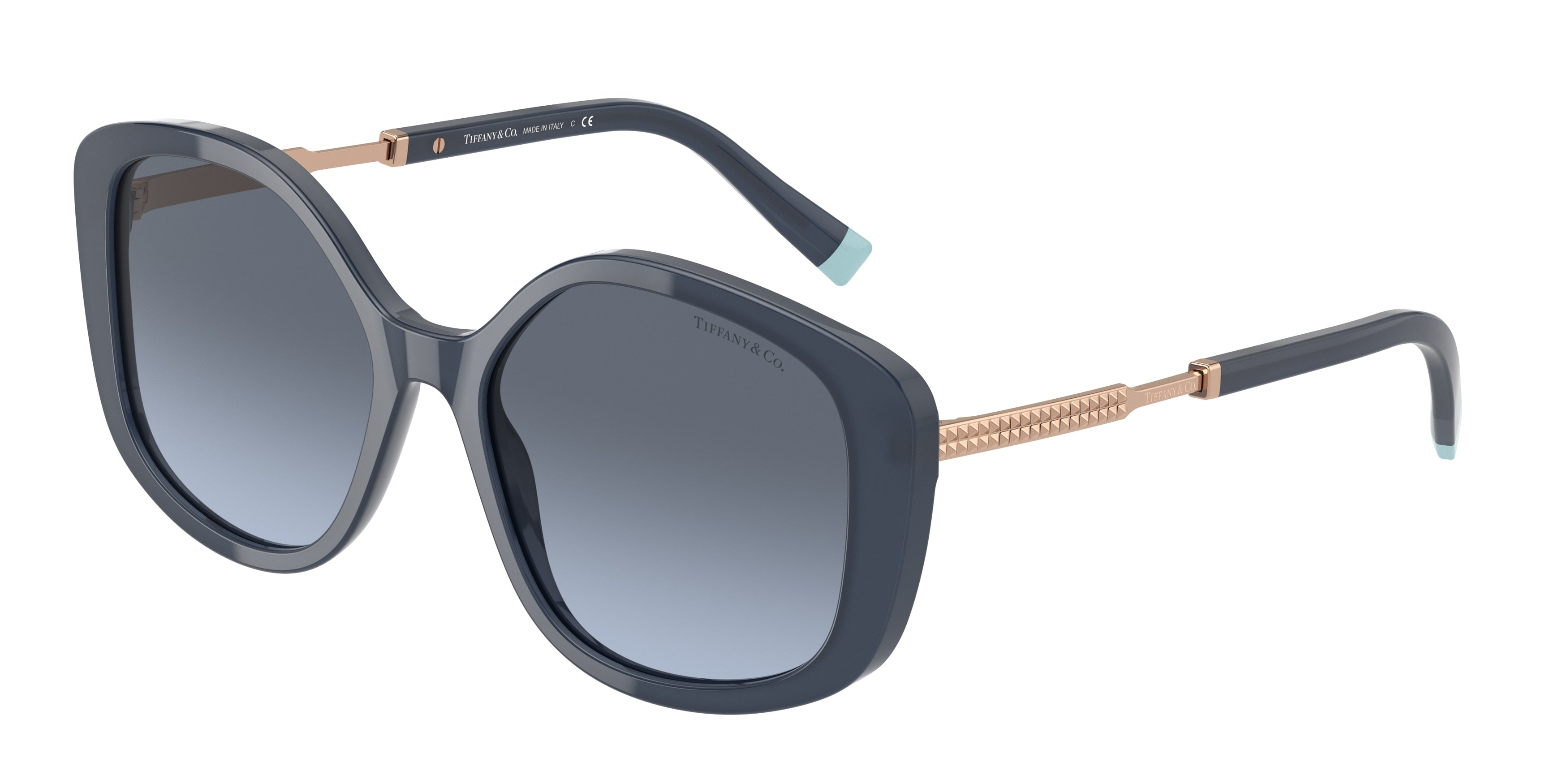 Tiffany TF4192 Irregular Sunglasses  83158F-Opal Blue 54-145-17 - Color Map Blue