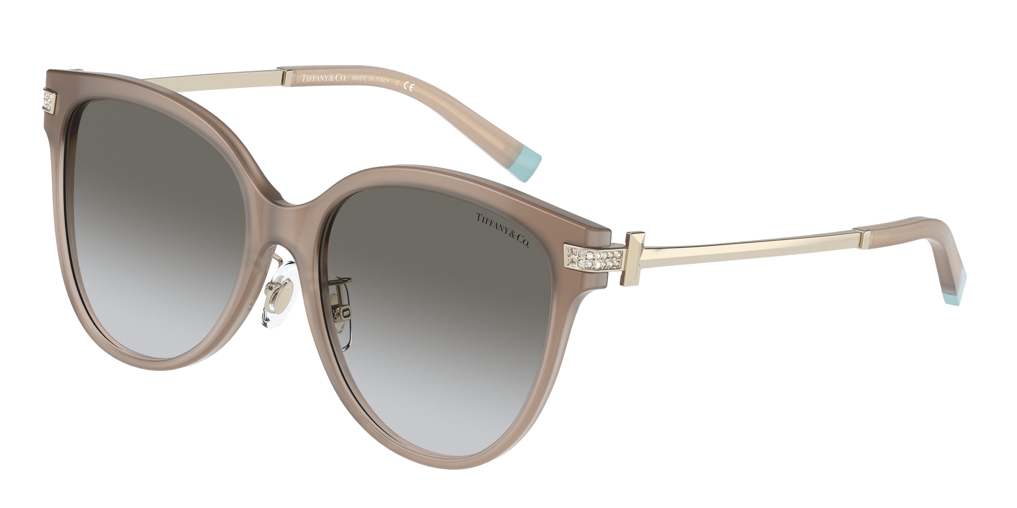 Tiffany TF4193BF Pillow Sunglasses  83493C-Opal Taupe 55-140-17 - Color Map Brown