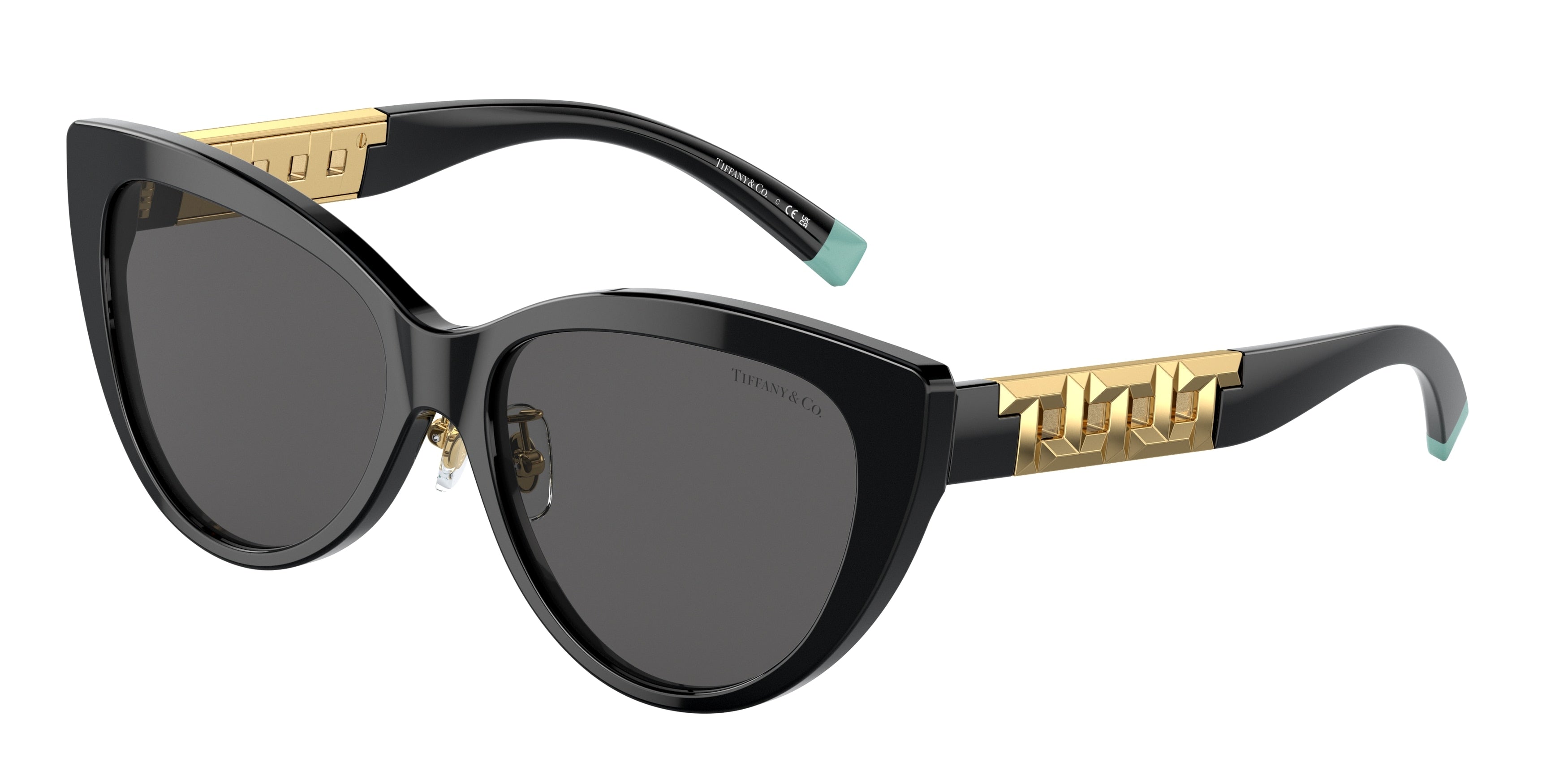 Tiffany TF4196F Cat Eye Sunglasses  8001S4-Black 56-140-16 - Color Map Black