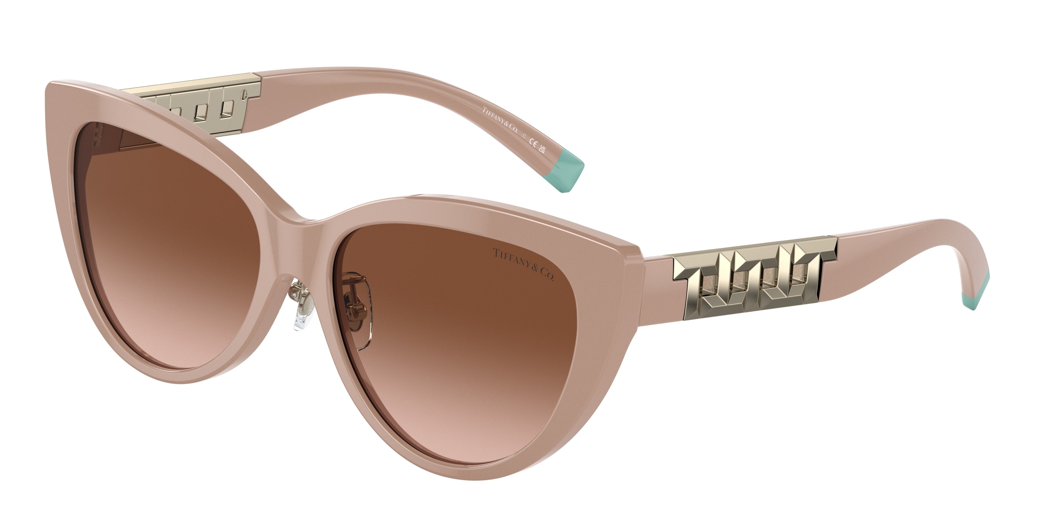 Tiffany TF4196F Cat Eye Sunglasses  83523B-Solid Nude 56-140-16 - Color Map Beige