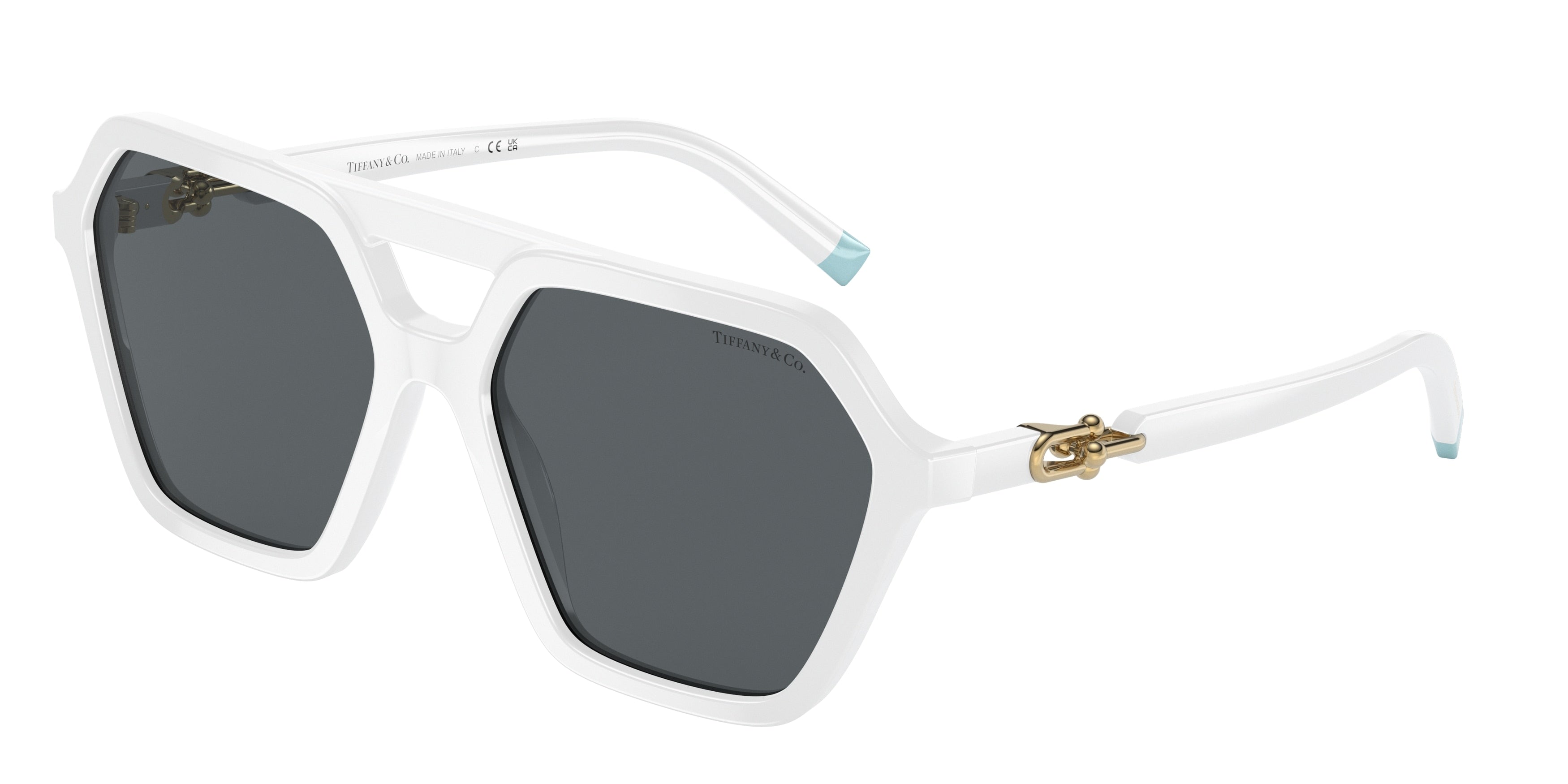 Tiffany TF4198 Irregular Sunglasses  83573F-Solid White 58-140-17 - Color Map White