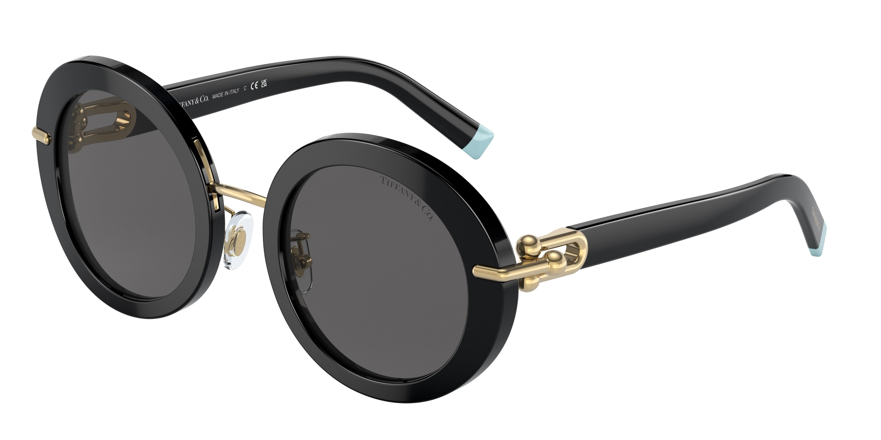 Tiffany TF4201 Round Sunglasses  8001S4-Black 50-140-24 - Color Map Black