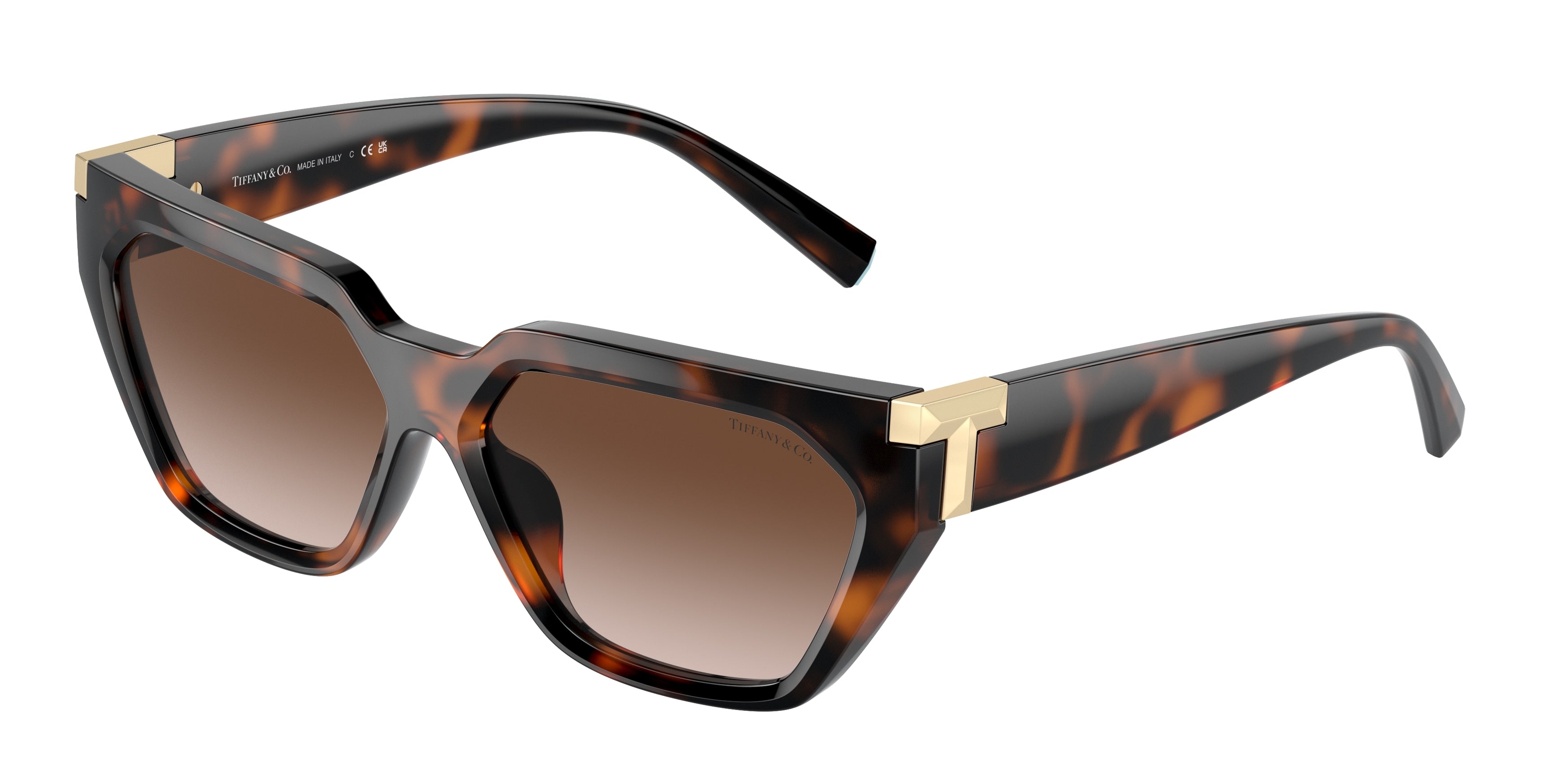 Tiffany TF4205U Irregular Sunglasses  80153B-Havana 56-140-14 - Color Map Tortoise