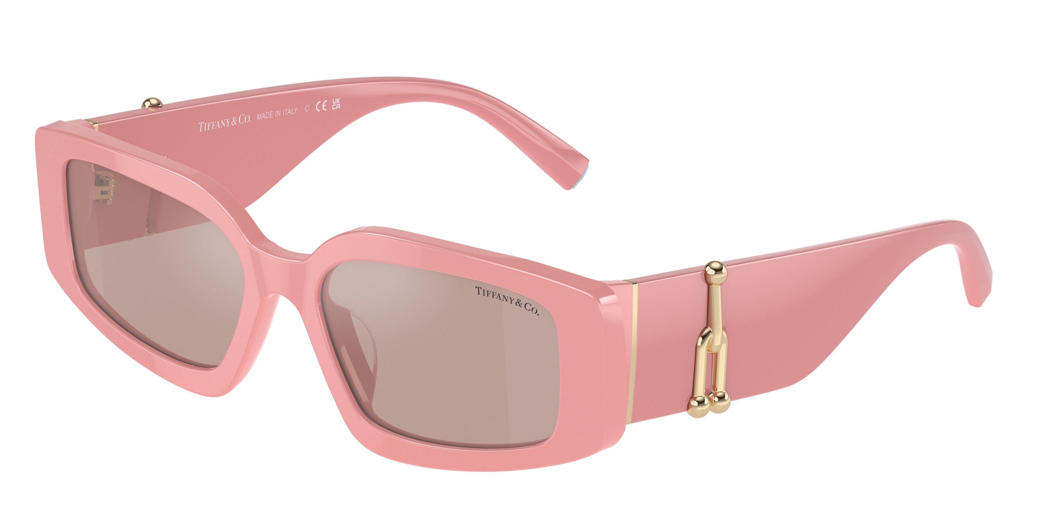 Tiffany TF4208U Rectangle Sunglasses  8383/5-Solid Pink 54-140-17 - Color Map Pink