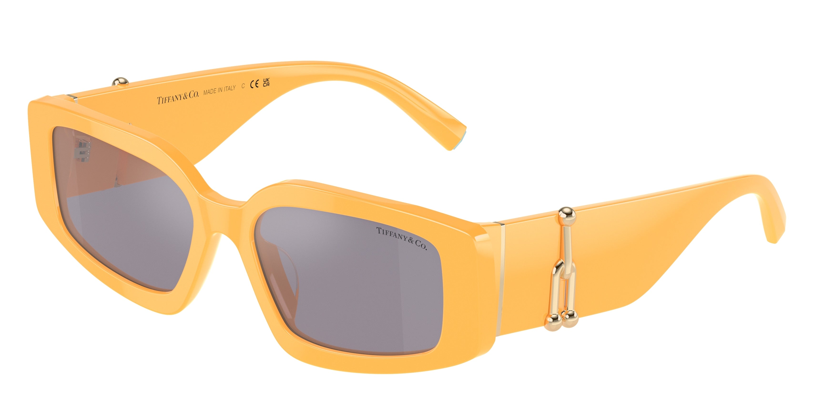 Tiffany TF4208U Rectangle Sunglasses  83842S-Solid Peach 54-140-17 - Color Map Orange