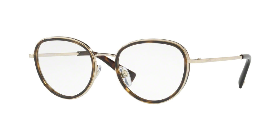 Valentino VA1002 Oval Eyeglasses  3003-LIGHT GOLD 50-19-135 - Color Map havana