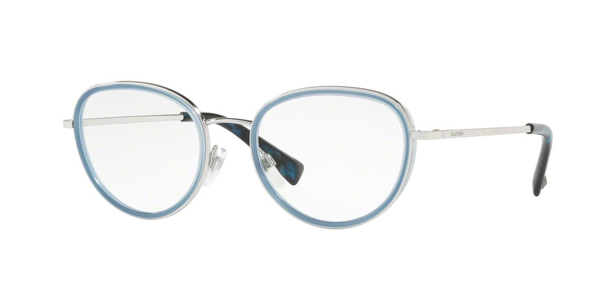 Valentino VA1002 Oval Eyeglasses  3006-SILVER 50-19-135 - Color Map blue