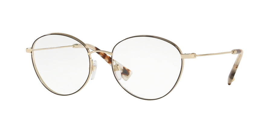 Valentino VA1003 Oval Eyeglasses  3003-PALE GOLD BLACK 53-17-135 - Color Map black