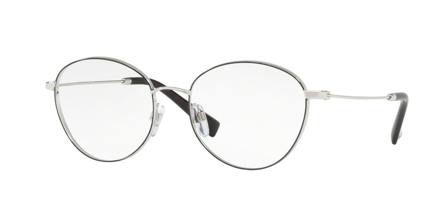 Valentino VA1003 Oval Eyeglasses  3011-SILVER BLACK 53-17-135 - Color Map black