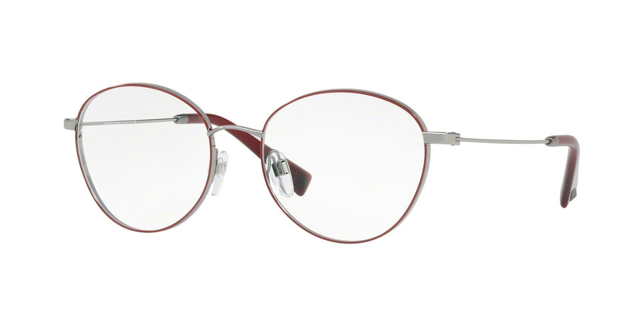Valentino VA1003 Oval Eyeglasses  3012-GUNMETAL RED 53-17-135 - Color Map light brown