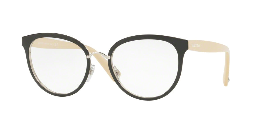 Valentino VA1004 Oval Eyeglasses  3007-BLACK 50-19-140 - Color Map grey
