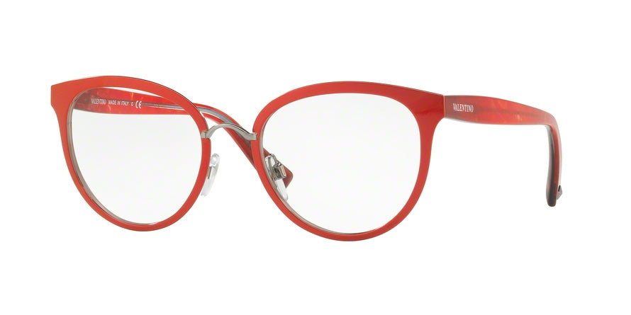 Valentino VA1004 Oval Eyeglasses  3009-RED 52-19-140 - Color Map bordeaux