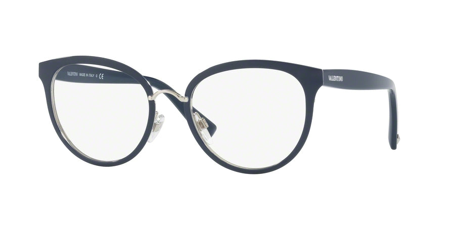 Valentino VA1004 Oval Eyeglasses  3010-BLUE 52-19-140 - Color Map grey