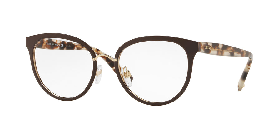 Valentino VA1004 Oval Eyeglasses  3049-BROWN 52-19-140 - Color Map brown