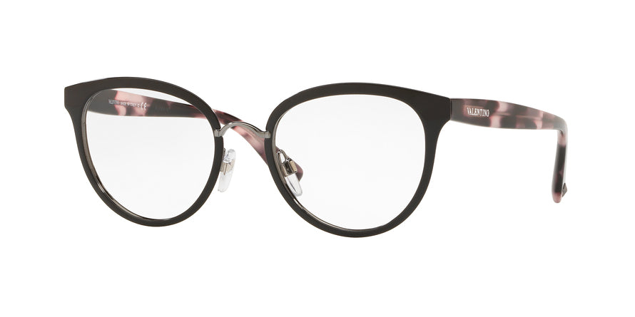 Valentino VA1004 Oval Eyeglasses  3050-BLACK 52-19-140 - Color Map black