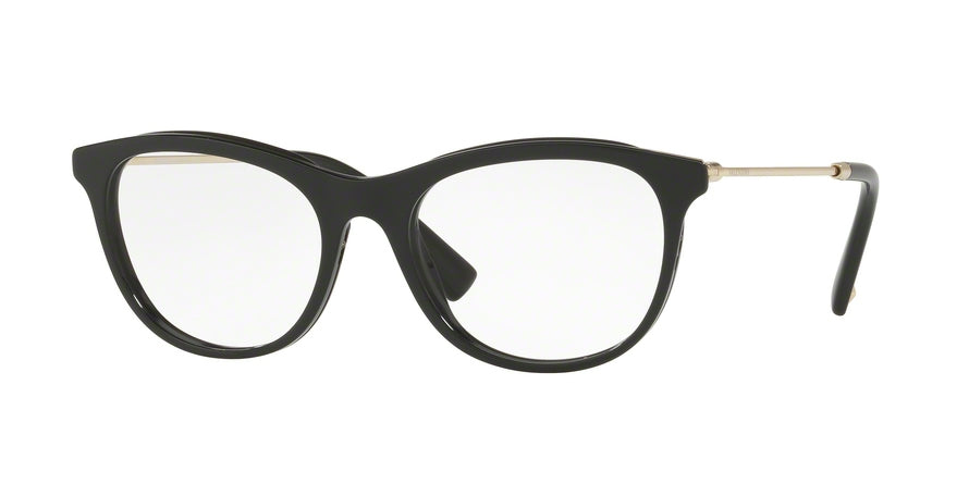 Valentino VA1006 Oval Eyeglasses  3003-LIGHT GOLD/BLACK 53-18-140 - Color Map black