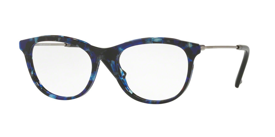 Valentino VA1006 Oval Eyeglasses  3005-GUNMETAL/HAVANA BLUE 53-18-140 - Color Map blue