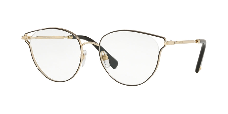 Valentino VA1009 Phantos Eyeglasses  3003-BLACK/PALE GOLD 53-17-140 - Color Map black