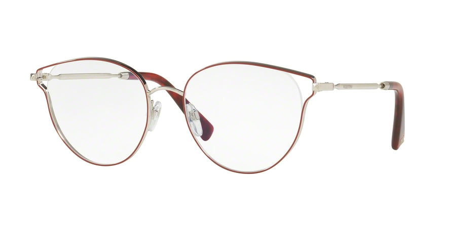 Valentino VA1009 Phantos Eyeglasses  3032-SILVER RED 53-17-140 - Color Map red