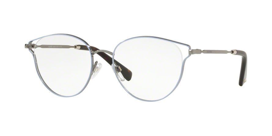 Valentino VA1009 Phantos Eyeglasses  3036-AZURE/GUNMETAL 53-17-140 - Color Map light blue