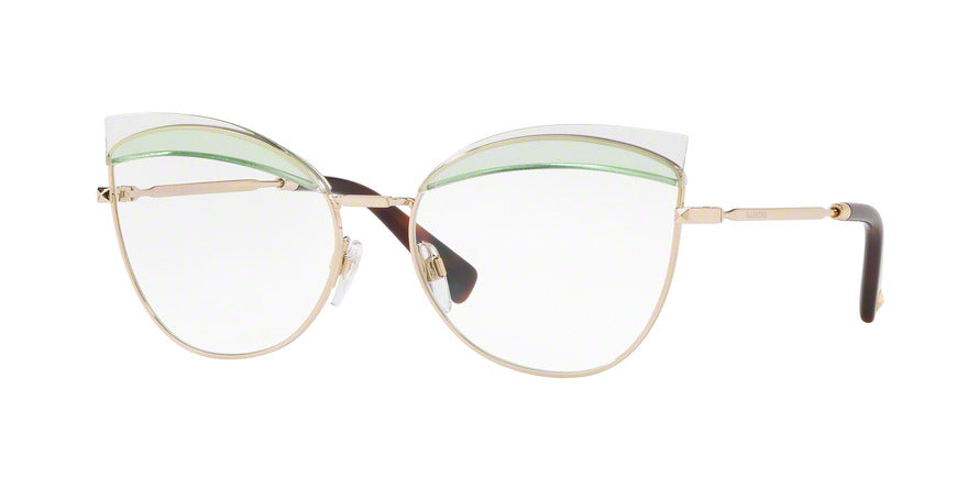 Valentino VA1014 Butterfly Eyeglasses  3052-LIGHT GOLD 56-17-135 - Color Map green