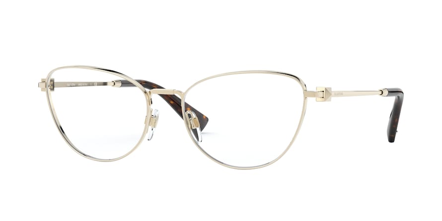Valentino VA1016 Cat Eye Eyeglasses  3003-PALE GOLD 55-17-140 - Color Map gold