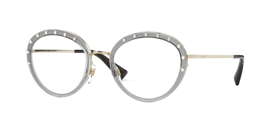 Valentino VA1017 Oval Eyeglasses  3003-LIGHT GOLD/GREY 52-20-140 - Color Map gold
