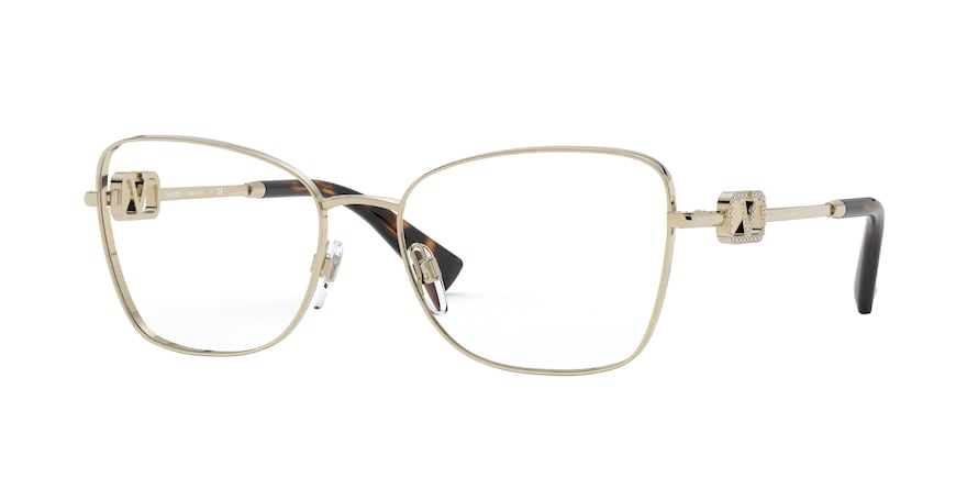 Valentino VA1019 Butterfly Eyeglasses  3003-PALE GOLD 55-17-140 - Color Map gold