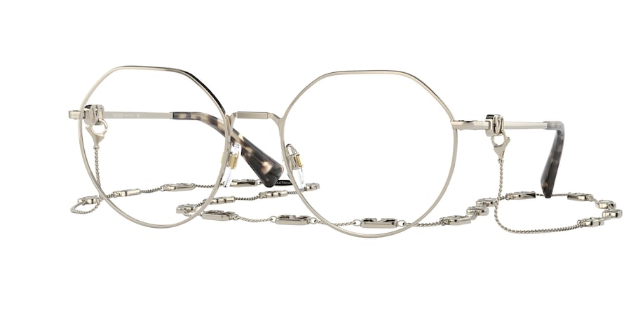 Valentino VA1021 Irregular Eyeglasses  3003-PALE GOLD 54-18-140 - Color Map gold