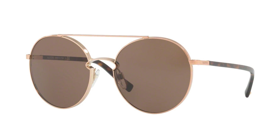 Valentino VA2002 Round Sunglasses  300473-ROSE GOLD 55-18-140 - Color Map pink