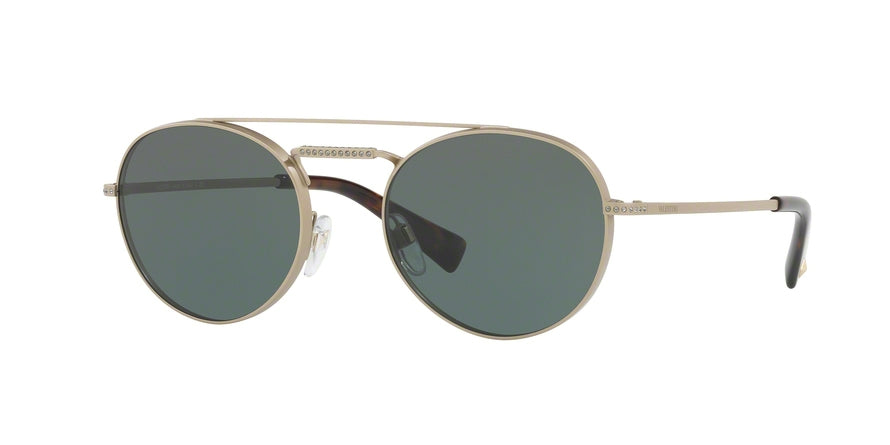 Valentino VA2004B Oval Sunglasses  301671-LIGHT GOLD SANDBLAST MATTE 51-20-135 - Color Map gold