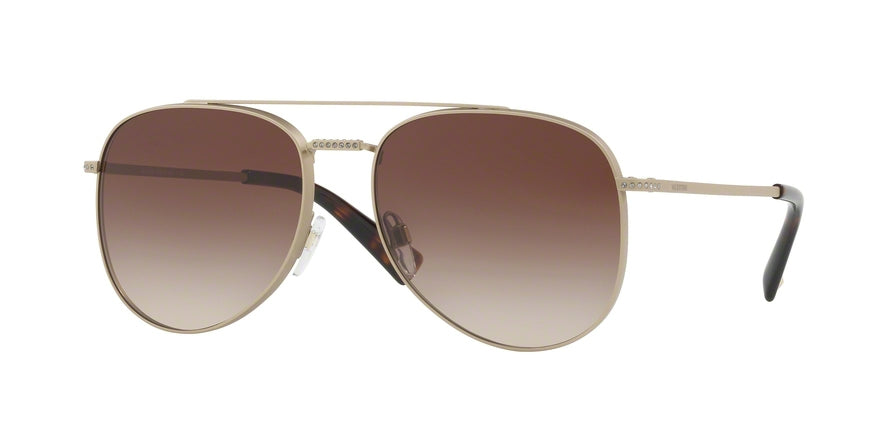 Valentino VA2007B Pilot Sunglasses  301613-LIGHT GOLD SANDBLAST MATTE 56-16-135 - Color Map gold