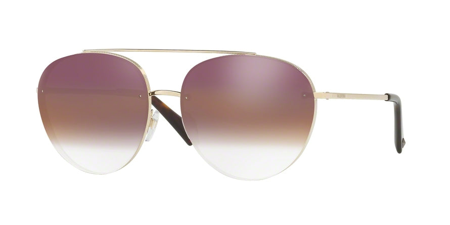 Valentino VA2009 Pilot Sunglasses  3003E7-LIGHT GOLD 58-15-135 - Color Map gold