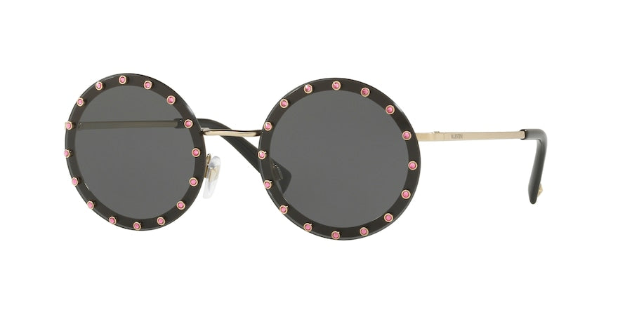 Valentino VA2010B Round Sunglasses  300387-LIGHT GOLD 52-18-135 - Color Map gold