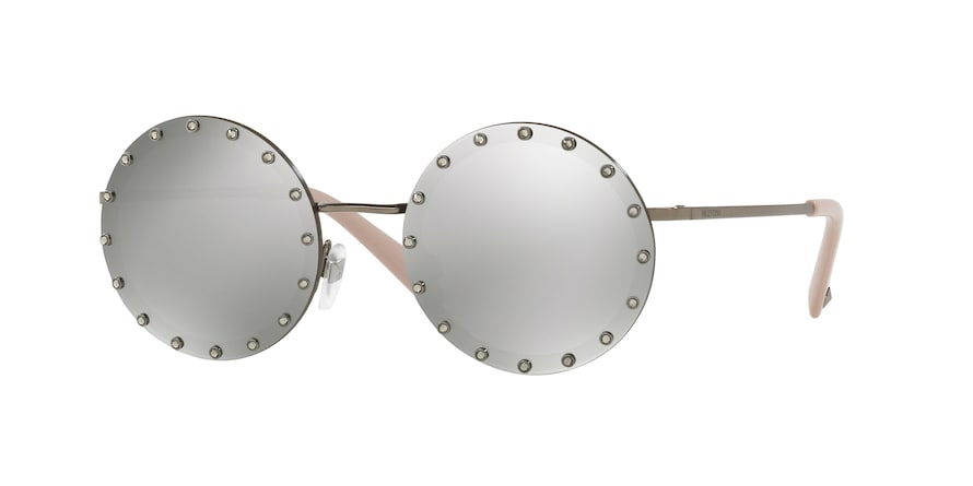 Valentino VA2010B Round Sunglasses  30056G-RUTHENIUM 52-18-135 - Color Map gunmetal