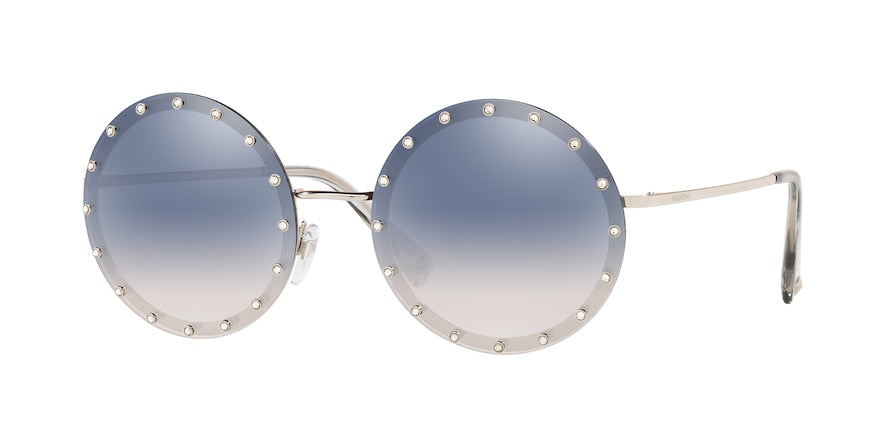 Valentino VA2010B Round Sunglasses  30067B-AZURE 58-18-140 - Color Map light blue