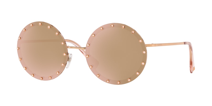 Valentino VA2010B Round Sunglasses  3058E0-ROSE GOLD PLATED 58-18-140 - Color Map bronze/copper