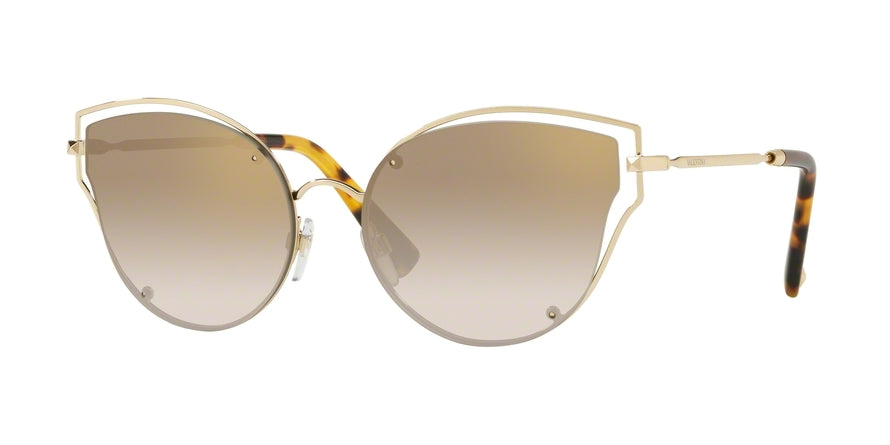 Valentino VA2015 Irregular Sunglasses  30037I-LIGHT GOLD 58-17-140 - Color Map gold