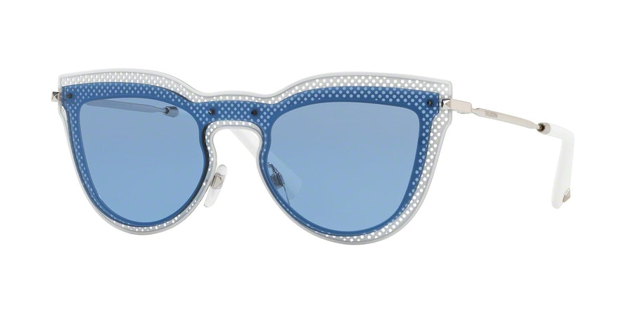 Valentino VA2018 Cat Eye Sunglasses  304072-SILVER TOP WHITE 33-133-140 - Color Map white