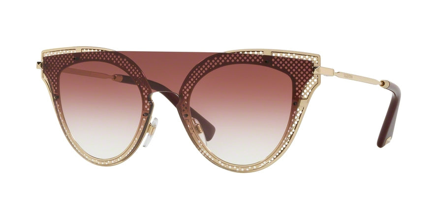 Valentino VA2020 Cat Eye Sunglasses  30038D-LIGHT GOLD 35-135-140 - Color Map gold